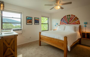 WhaleBeing Mental Health & Wellness Yoga Retreat - the bedroom inside Park Ranger room